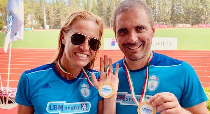 Annalisa MInetti e Stefano Ciallella con la medaglia di Jesolo
