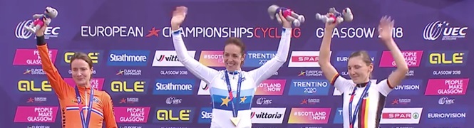 Marta Bastianelli festeggia il titolo europeo su strada