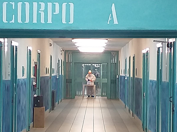 Il nuovo reparto di degenza Covid della Casa di Reclusione di Milano Bollate