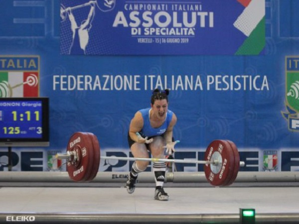 Giorgia Bordignon durante la gara degli Assoluti di Vercelli