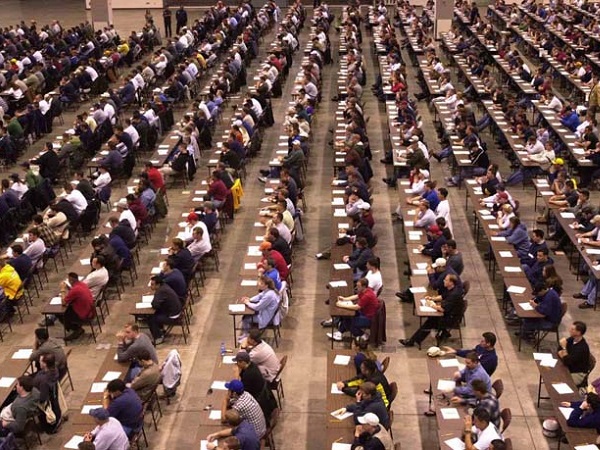 candidati durante un concorso